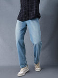 Men Straight Fit Heavy Wahed Cotton Indigo Jeans