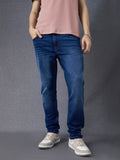 Men Premium High Stretch Slim Fit Blue Jeans